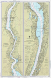 Hudson River - New York to Wappinger Creek 1980 - Old Map Nautical Chart AC Harbors 282 - New York