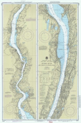 Hudson River - New York to Wappinger Creek 1990 - Old Map Nautical Chart AC Harbors 282 - New York