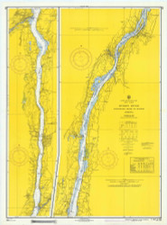 Hudson River - Wappinger Creek to Hudson 1966 - Old Map Nautical Chart AC Harbors 283 - New York