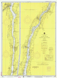 Hudson River - Wappinger Creek to Hudson 1975 - Old Map Nautical Chart AC Harbors 283 - New York