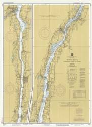 Hudson River - Wappinger Creek to Hudson 1985 - Old Map Nautical Chart AC Harbors 283 - New York