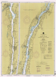 Hudson River - Wappinger Creek to Hudson 1995 - Old Map Nautical Chart AC Harbors 283 - New York