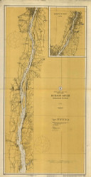 Hudson River - Coxsackie to Troy 1915 - Old Map Nautical Chart AC Harbors 284 - New York