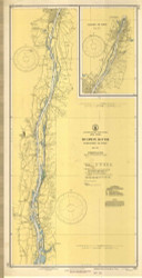 Hudson River - Coxsackie to Troy 1942 - Old Map Nautical Chart AC Harbors 284 - New York