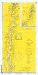 Hudson River - Coxsackie to Troy 1971 - Old Map Nautical Chart AC Harbors 284 - New York