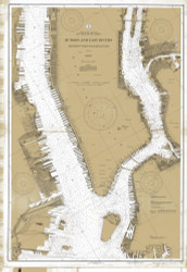 Hudson and East Rivers - West 67th St to Blackwells Island 1931 - Old Map Nautical Chart AC Harbors 745 - New York