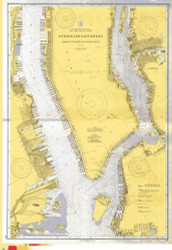Hudson and East Rivers - West 67th St to Blackwells Island 1935 - Old Map Nautical Chart AC Harbors 745 - New York