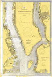 Hudson and East Rivers - West 67th St to Blackwells Island 1936 - Old Map Nautical Chart AC Harbors 745 - New York