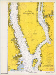 Hudson and East Rivers - West 67th St to Blackwells Island 1968 - Old Map Nautical Chart AC Harbors 745 - New York