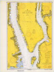 Hudson and East Rivers - West 67th St to Blackwells Island 1969 - Old Map Nautical Chart AC Harbors 745 - New York