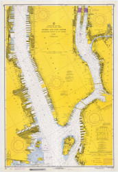 Hudson and East Rivers - West 67th St to Blackwells Island 1870 - Old Map Nautical Chart AC Harbors 745 - New York