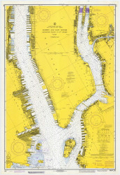 Hudson and East Rivers - West 67th St to Blackwells Island 1971 - Old Map Nautical Chart AC Harbors 745 - New York
