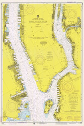 Hudson and East Rivers - West 67th St to Blackwells Island 1974 - Old Map Nautical Chart AC Harbors 745 - New York