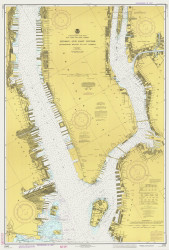 Hudson and East Rivers - West 67th St to Blackwells Island 1977 - Old Map Nautical Chart AC Harbors 745 - New York
