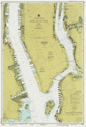 Hudson and East Rivers - West 67th St to Blackwells Island 1978 - Old Map Nautical Chart AC Harbors 745 - New York