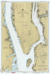 Hudson and East Rivers - West 67th St to Blackwells Island 1990 - Old Map Nautical Chart AC Harbors 745 - New York