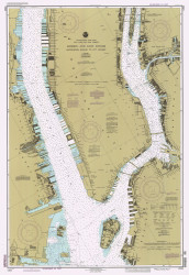 Hudson and East Rivers - West 67th St to Blackwells Island 1994 - Old Map Nautical Chart AC Harbors 745 - New York
