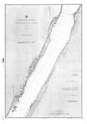 Hudson River - Days Point to Fort Washington (GW Bridge) 1888 - Old Map Nautical Chart AC Harbors 746 - New York