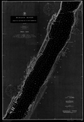 Hudson River - Days Point to Fort Washington (GW Bridge) 1900 - Old Map Nautical Chart AC Harbors 746 - New York