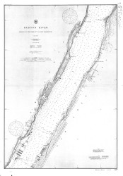 Hudson River - Days Point to Fort Washington (GW Bridge) 1908 - Old Map Nautical Chart AC Harbors 746 - New York