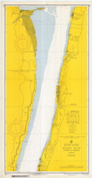 Hudson River - Yonkers to Piermont 1966 - Old Map Nautical Chart AC Harbors 748 - New York