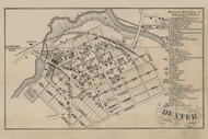 Dexter Village, Dexter, Michigan 1856 Old Town Map Custom Print - Washtenaw Co.