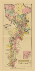 Upper Ohio River and Valley Part 1 - From Pittsburgh to 11 Miles Below and Midlletown and Riverside Villages, Pennsylvania, 1877 - Upper Ohio River and Valley Atlas - Old Map Custom Reprint - USA Regional 12, 13