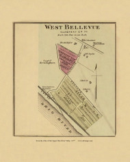West Belleview, Pennsylvania, 1877 - Upper Ohio River and Valley Atlas - Old Map Custom Reprint - USA Regional 18