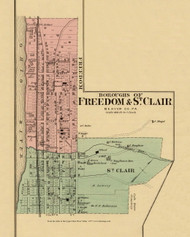 Freedom & St Clair, Pennsylvania, 1877 - Upper Ohio River and Valley Atlas - Old Map Custom Reprint - USA Regional 26