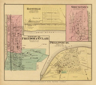 Haysville, Shousetown, Freedom, St. Clair and Phillipsburg, Pennsylvania, 1877 - Upper Ohio River and Valley Atlas - Old Map Custom Reprint - USA Regional 26