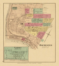 Rochester & Vanport, Pennsylvania, 1877 - Upper Ohio River and Valley Atlas - Old Map Custom Reprint - USA Regional 30