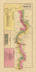 Upper Ohio River and Valley Part 3 - 32 to 46 Miles Below Pittsburgh and Smiths Ferry, Glasgow and Industry Villages, Pennsylvania, 1877 - Upper Ohio River and Valley Atlas - Old Map Custom Reprint - USA Regional 34, 35