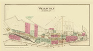 Wellsville, Ohio, 1877 - Upper Ohio River and Valley Atlas - Old Map Custom Reprint - USA Regional 38 39