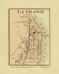 La Grange, Ohio, 1877 - Upper Ohio River and Valley Atlas - Old Map Custom Reprint - USA Regional 50 51