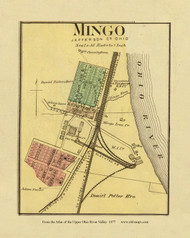 Mingo, Ohio, 1877 - Upper Ohio River and Valley Atlas - Old Map Custom Reprint - USA Regional 50 51