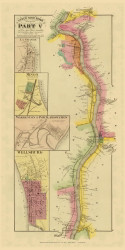 New Cumberland Newburgh Sloan's Station McCoys Brown's Island Hancock 1877 Old Town Map Ohio West Virginia Ohio Valley Regional Part 4-046