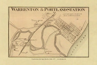 Warrenton & Portland Station, Ohio, 1877 - Upper Ohio River and Valley Atlas - Old Map Custom Reprint - USA Regional 50 51