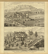 Residences of D.S. Anderson & Mrs. Dr. J.C. Murray, 1877 - Upper Ohio River and Valley Atlas - Old Map Custom Reprint - USA Regional 53