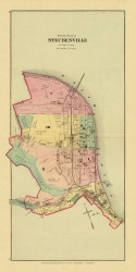 Steubenville, Ohio, 1877 - Upper Ohio River and Valley Atlas - Old Map Custom Reprint - USA Regional 54, 55