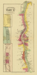 Upper Ohio River and Valley Part 6 - 81 to 97 Miles Below Pittsburgh and Benwood, West Virginia and Tiltonville and West Wheeling Villages, Ohio, 1877 - Upper Ohio River and Valley Atlas - Old Map Custom Reprint - USA Regional 62, 63