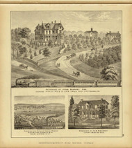 Residences of John Biggert, Isaiah Morgan and S.A. Devinney, 1877 - Upper Ohio River and Valley Atlas - Old Map Custom Reprint - USA Regional 69