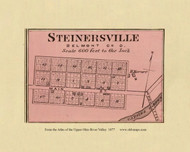Steinersville, Ohio, 1877 - Upper Ohio River and Valley Atlas - Old Map Custom Reprint - USA Regional 90 91