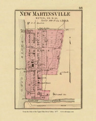 New Martinsville, West Virginia, 1877 - Upper Ohio River and Valley Atlas - Old Map Custom Reprint - USA Regional 94 95