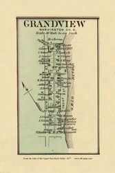 Grandview, Ohio, 1877 - Upper Ohio River and Valley Atlas - Old Map Custom Reprint - USA Regional 98 99