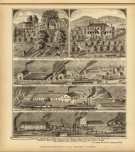 Freeman Brothers Sewer Pipe, Terra Cotta and Fire Brick Works, 1877 - Upper Ohio River and Valley Atlas - Old Map Custom Reprint - USA Regional 100