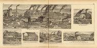 Belmont Nail Works, J.O. Miller's Stove Works, Point-House, Store of J.A. Kimpel, Residence & Store of S. Goetz and Forest City Fire Brick Works, 1877 - Upper Ohio River and Valley Atlas - Old Map Custom Reprint - USA Regional 102, 103