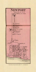 Newport, Ohio, 1877 - Upper Ohio River and Valley Atlas - Old Map Custom Reprint - USA Regional 106 107