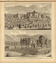 Residences of Wheeling & John Armstrong, 1877 - Upper Ohio River and Valley Atlas - Old Map Custom Reprint - USA Regional 108