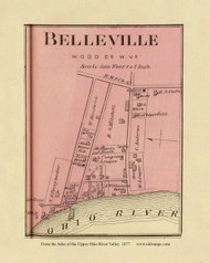 Belleville, West Virginia, 1877 - Upper Ohio River and Valley Atlas - Old Map Custom Reprint - USA Regional 120 121