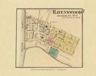 Ravenswood, West Virginia, 1877 - Upper Ohio River and Valley Atlas - Old Map Custom Reprint - USA Regional 124 125